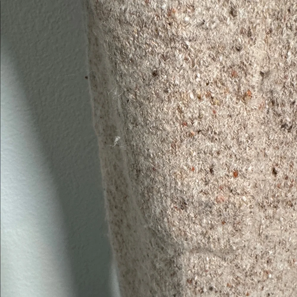 Vince Boucle Speckled Tan Wool Duster Cardigan Size Medium - Picture 3 of 6